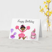 Cheerleader Birthday card AA Karte (Gelbe Blume)