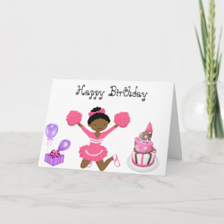 Cheerleader Birthday card AA Karte