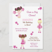 Cheerleader Birthday Einladung (Vorderseite)