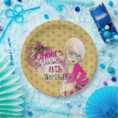 Cheerleader Birthday Girl - Pink Pappteller (Party)