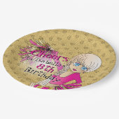 Cheerleader Birthday Girl - Pink Pappteller (Schrägansicht)