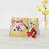 Cheerleader Birthday Girl - Red Karte (Gelbe Blume)