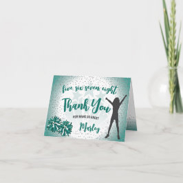 Cheerleader Birthday Green Vielen Dank Karte