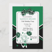 Cheerleader Birthday Party Einladung (Vorderseite)