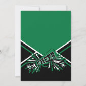 Cheerleader Birthday Party Einladung (Rückseite)