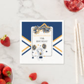Cheerleader Birthday Party in Navy Blue & Gold Serviette (Beispiel)