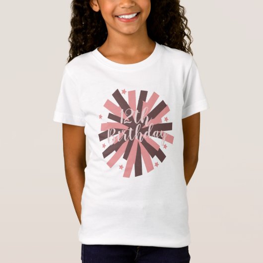 Cheerleader Birthday Party Pom Pom Pink Neutral T-Shirt (Vorderseite)