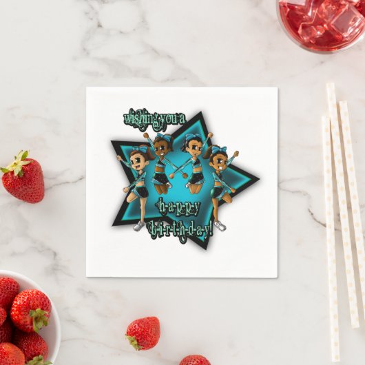 Cheerleader Birthday Serviette (Beispiel)