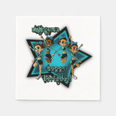 Cheerleader Birthday Serviette (Vorderseite)