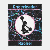 Cheerleader Black Abstrakt Fleece Blanket (Vorderseite)