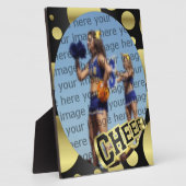 Cheerleader Black and Gold Foto Plaque Fotoplatte (Seite)