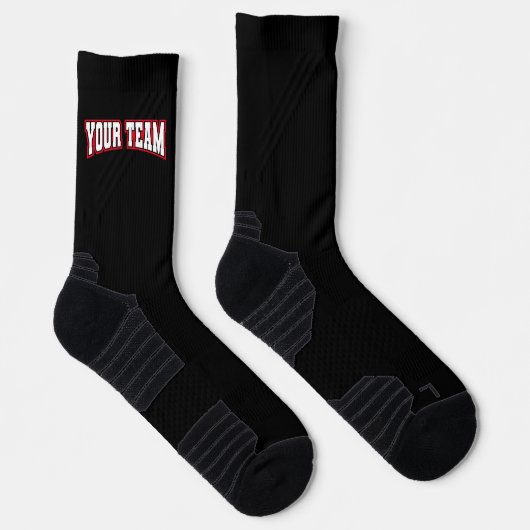 Cheerleader Black Varsity Squad Team Foto Logo Socken (Rechts)