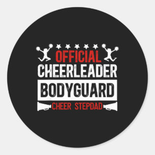 Cheerleader Bodyguard Cheer Stiefvater Cheerleader Runder Aufkleber