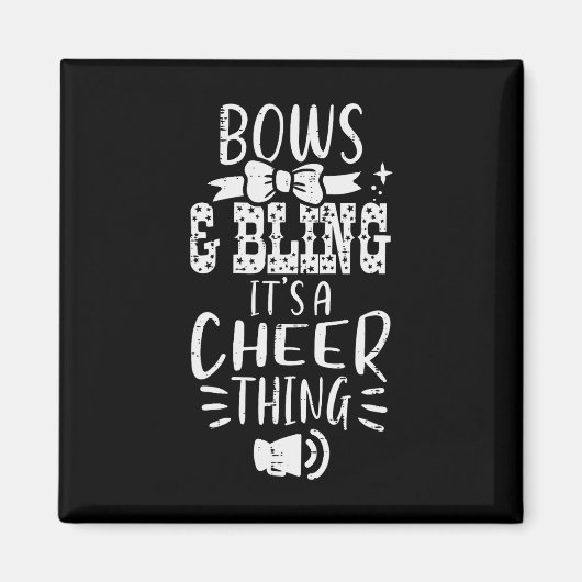 Cheerleader-Bögen Glanz-Cheer-Ding Cheerleading-Fr Magnet (Vorne)