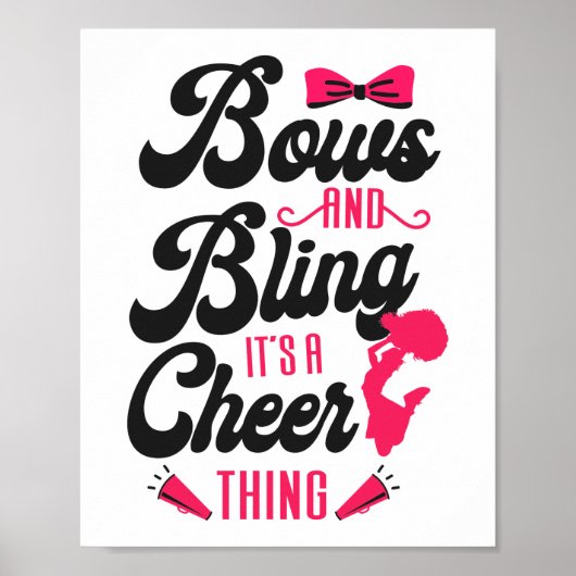Cheerleader Bows and Bling Es ist ein Heiterkeit Poster (Vorne)