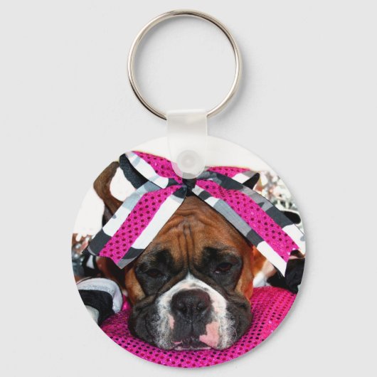 Cheerleader Boxer Schlüsselanhänger (Vorderseite)