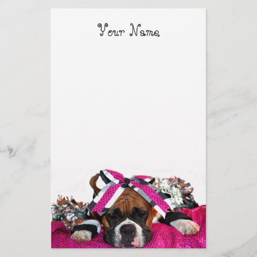 Cheerleader-Boxer stationär Briefpapier (Vorderseite)