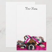 Cheerleader-Boxer stationär Briefpapier (Vorne/Hinten)