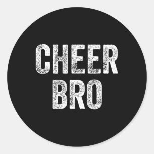 Cheerleader Bruder Cheerleading Bruder Cheer Bro Runder Aufkleber