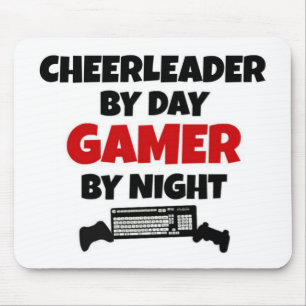 Cheerleader by Day Gamer by Night Mousepad