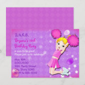 Cheerleader Cheer Birthday Party Einladungen (Vorne/Hinten)