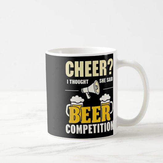 Cheerleader Cheer Dad ich dachte sie sagte Bier We Kaffeetasse (Rechts)