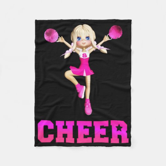 Cheerleader Cheer Fleece Blanket (Vorderseite)
