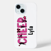 Cheerleader Cheer Pink Glitzer Personalisiert Case-Mate iPhone Hülle (Rückseite)