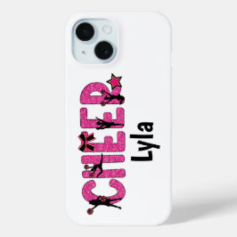 Cheerleader Cheer Pink Glitzer Personalisiert Case-Mate iPhone Hülle