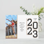 Cheerleader Cheer Senior Class of 2023 Abschluss Einladung (Stehend Vorderseite)