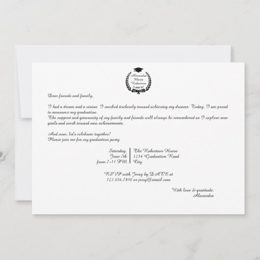 Cheerleader Cheer Senior Class of 2023 Abschluss Einladung (Rückseite)