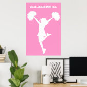 Cheerleader Cheering mit benutzerdefinierbarem Hin Poster (Heimbüro)