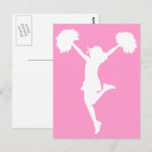 Cheerleader Cheering mit benutzerdefinierbarem Hin Postkarte (Vorne/Hinten)
