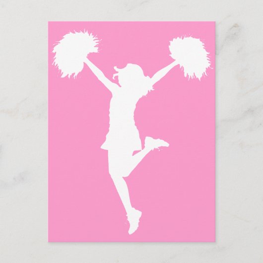 Cheerleader Cheering mit benutzerdefinierbarem Hin Postkarte (Vorderseite)