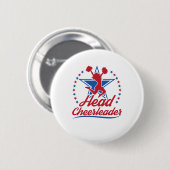 Cheerleader Cheerleader Cheerleader Captain Cheerl Button (Vorne & Hinten)
