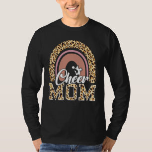 Cheerleader Cheerleading Cheer Mom Leopard Regen T-Shirt