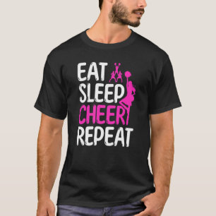 Cheerleader Cheerleading Eat Sleep Cheer Wiederhol T-Shirt