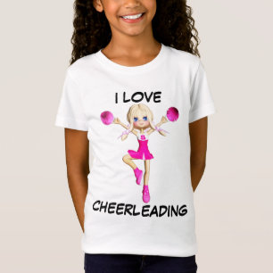 CHEERLEADER CHEERLEADING GIRLS T - SHIRT