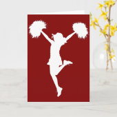 Cheerleader-Cheerleading Kontur-Kunst durch Al Rio Karte (Gelbe Blume)