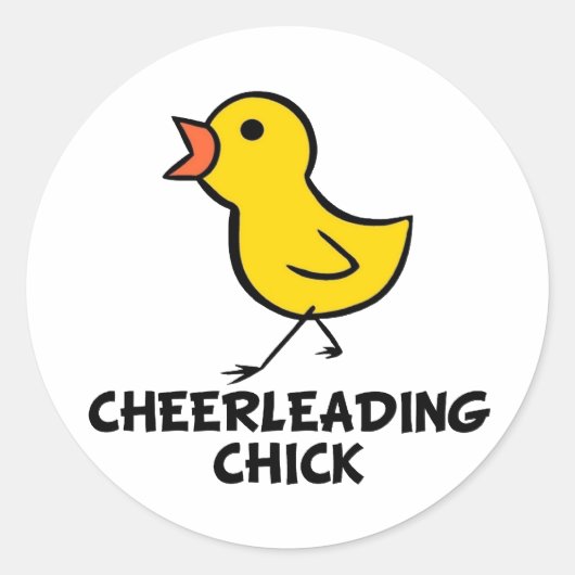 Cheerleader Chick Sticker (Vorderseite)