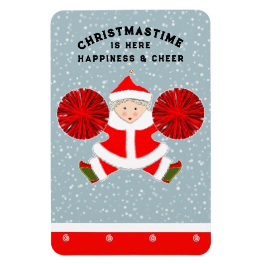 Cheerleader Christmas Gift Magnet (Vertikal)