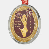 Cheerleader Christmas Ornaments Personalisiert Ornament Aus Metall (Links)