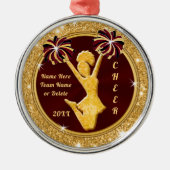 Cheerleader Christmas Ornaments Personalisiert Ornament Aus Metall (Vorne)