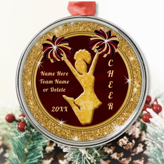 Cheerleader Christmas Ornaments Personalisiert Ornament Aus Metall
