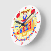 Cheerleader Clock Runde Wanduhr (Winkel)