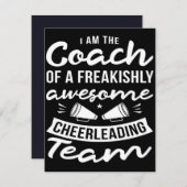 Cheerleader Coach | Cheerleading Cute Design Einladung (Vorne/Hinten)
