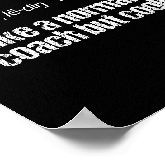 Cheerleader Coach Definition Cheerleader Trainer Poster (Ecke)