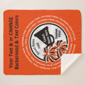 Cheerleader Coach Geschenkideen, Orange Schwarz-we Sherpadecke (Vorderseite (Horizontal))