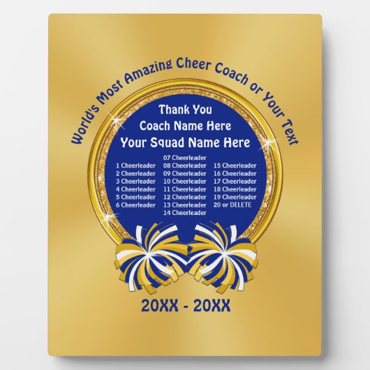 Cheerleader Coach Geschenkideen Personalisiert Fotoplatte (Vorderseite)