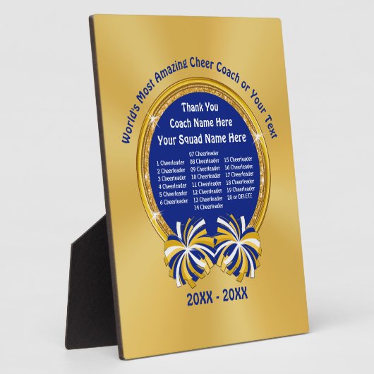 Cheerleader Coach Geschenkideen Personalisiert Fotoplatte (Seite)